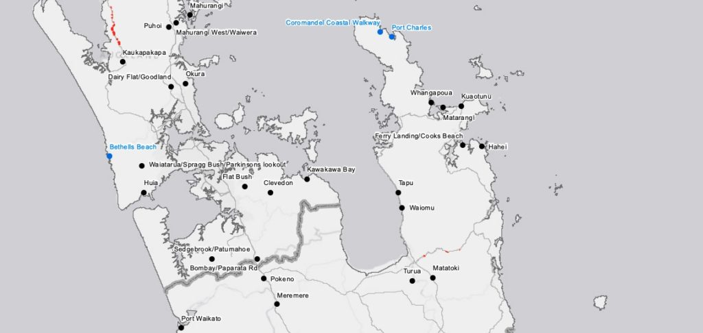 Excerpt from CIS New Coverage Map showing new connection points by 2022. 